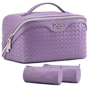 Travel Makeup Bag Cosmetic Bags for Women: 3 Pcs Set Make up Bag Travel Makeup Bag Cosmetic Bags for Women: 3 Pcs Set Make up Bag