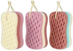 3 Pcs Big Bath Sponge for Women, Men, Sponge Loofah Body Scrubber Shower Sponge for Body Wash Bathroom, 3 Colors & Large Size Bathing Sponge Bathing Accessories(Large Size) 3 Pcs Big Bath Sponge for Women, Men, Sponge Loofah Body Scrubber Shower Sponge for Body Wash Bathroom, 3 Colors & Large Size Bathing Sponge Bathing Accessories(Large Size)
