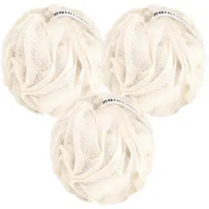 Shower Loofah Sponge Pouf, Set of 3, Seaweed Infused Shower Loofah Sponge Pouf, Set of 3, Seaweed Infused