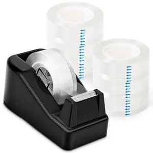 Lightweight Desktop Tape Dispenser, 6 Rolls Tape, 1-Inch Core Lightweight Desktop Tape Dispenser, 6 Rolls Tape, 1-Inch Core