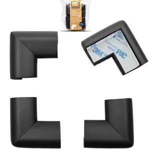 HeftyFit Corner Protector for Baby (4 Large Corners), Heavy-Duty Soft Rubber Foam Furniture Corner Bumper Guards, 3M Adhesive Pre-Taped, Onyx Black HeftyFit Corner Protector for Baby (4 Large Corners), Heavy-Duty Soft Rubber Foam Furniture Corner Bumper Guards, 3M Adhesive Pre-Taped, Onyx Black