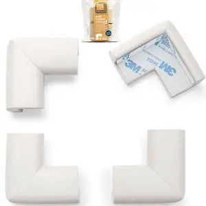 HeftyFit Corner Protector for Baby (4 Large Corners), Heavy-Duty Soft Rubber Foam Furniture Corner Bumper Guards, 3M Adhesive Pre-Taped, Oyster White (Off White) HeftyFit Corner Protector for Baby (4 Large Corners), Heavy-Duty Soft Rubber Foam Furniture Corner Bumper Guards, 3M Adhesive Pre-Taped, Oyster White (Off White)