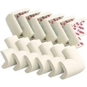 12 Pack Corner Protector Baby Proofing Edge and Corner Guards (Off White) 12 Pack Corner Protector Baby Proofing Edge and Corner Guards (Off White)