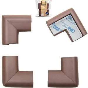 HeftyFit Corner Protector for Baby (4 Large Corners), Heavy-Duty Soft Rubber Foam Furniture Corner Bumper Guards, 3M Adhesive Pre-Taped, Coffee Brown HeftyFit Corner Protector for Baby (4 Large Corners), Heavy-Duty Soft Rubber Foam Furniture Corner Bumper Guards, 3M Adhesive Pre-Taped, Coffee Brown