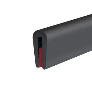Rubber Edge Trim, Fit 1/16"(1.0mm), Length 10Ft, Black Color Rubber Edge Trim, Fit 1/16"(1.0mm), Length 10Ft, Black Color