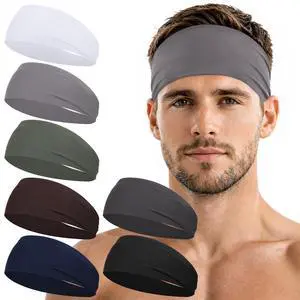 7 Pack Sports Headbands for Men, Sweat Absorbent Non Slip Elastic Headband, Quick Dry Workout Running Yoga Gym Head Wrap for Outdoor Work 7 Pack Sports Headbands for Men, Sweat Absorbent Non Slip Elastic Headband, Quick Dry Workout Running Yoga Gym Head Wrap for Outdoor Work