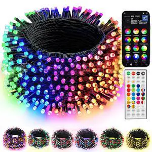Smart Christmas String Lights, 98FT 300 LED RGB Color Changing String Lights with Remote & App Controlled, Halloween Decorations for Indoor Outdoor Holiday Xmas Tree Party Decor Smart Christmas String Lights, 98FT 300 LED RGB Color Changing String Lights with Remote & App Controlled, Halloween Decorations for Indoor Outdoor Holiday Xmas Tree Party Decor