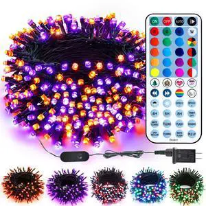 Halloween Lights Outdoor, Orange Purple Tree Lights, 200 LED, 66 ft Halloween Lights Outdoor, Orange Purple Tree Lights, 200 LED, 66 ft