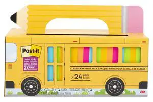 Super Sticky Notes, 3 x 3 in, Assorted Brights, 24 Pads Super Sticky Notes, 3 x 3 in, Assorted Brights, 24 Pads