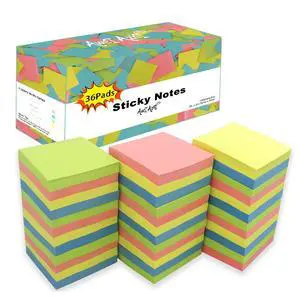 Sticky Notes 3x3, Self-Stick Notes 36 Pads, 100 Sheets/Pad Sticky Post Sticky Notes 3x3, Self-Stick Notes 36 Pads, 100 Sheets/Pad Sticky Post