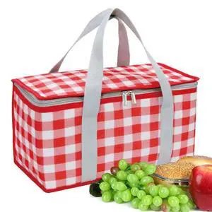 Insulated Picnic Bag Cooler Reusable, Beach Bag Cooler Bags with Zippered Top - Insulated Bag for Hot or Cold,Picnic Basket Collapsible, Picnic,Beach, Outdoor (13.8x7.9x7.9 in) (RED) Insulated Picnic Bag Cooler Reusable, Beach Bag Cooler Bags with Zippered Top - Insulated Bag for Hot or Cold,Picnic Basket Collapsible, Picnic,Beach, Outdoor (13.8x7.9x7.9 in) (RED)