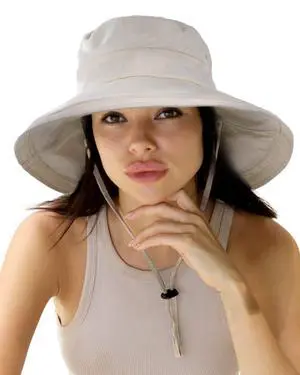 Womens Sun Hat with Ponytail Hole Cotton Shapeable Wide Brim Beige Womens Sun Hat with Ponytail Hole Cotton Shapeable Wide Brim Beige