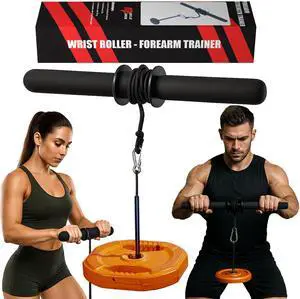 Wrist Roller & Forearm Strengthener, Forearm Exerciser Trainer for Men, Wrist and Grip Strengthener, Up to 130 LBS Load, Non-Slip Grip, 25mm/50mm Load Compatible Fore Arm Strength Trainer Wrist Roller & Forearm Strengthener, Forearm Exerciser Trainer for Men, Wrist and Grip Strengthener, Up to 130 LBS Load, Non-Slip Grip, 25mm/50mm Load Compatible Fore Arm Strength Trainer