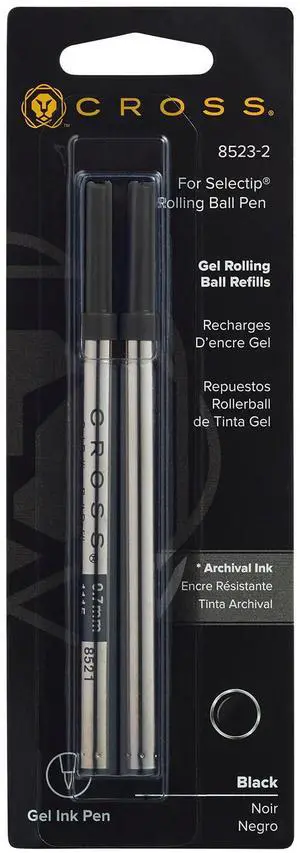 Selectip Gel Rollerball Pen Refill, 2-Pack, Medium Point, Black Ink Selectip Gel Rollerball Pen Refill, 2-Pack, Medium Point, Black Ink