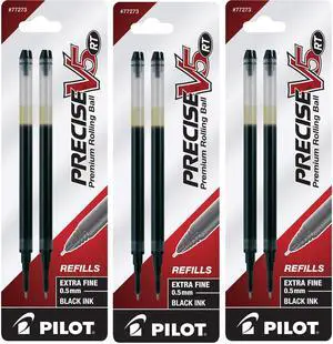 Precise V5 RT Liquid Ink Refills, Extra Fine Point 0.5 mm, Black, Pack of 6 Precise V5 RT Liquid Ink Refills, Extra Fine Point 0.5 mm, Black, Pack of 6