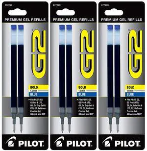G2 Gel Ink Pen Refills, Bold Point, 1.0mm, Blue Ink, 6 Refills G2 Gel Ink Pen Refills, Bold Point, 1.0mm, Blue Ink, 6 Refills