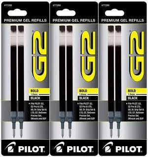 G2 Gel Ink Pen Refills, Bold Point, 1.0mm, Black Ink, 6 Refills G2 Gel Ink Pen Refills, Bold Point, 1.0mm, Black Ink, 6 Refills