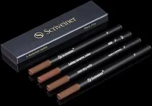 Rollerball Refill Black Fine - 4 Rollerball Refills Designed for Scriveiner Pens - Safety Ceramic Non Dry Roller Pen Refill F - Schmidt 888 Size Made in Germany Rollerball Refill Black Fine - 4 Rollerball Refills Designed for Scriveiner Pens - Safety Ceramic Non Dry Roller Pen Refill F - Schmidt 888 Size Made in Germany
