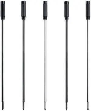 Replaceable Ballpoint Refills, 1.0mm Medium Point, 5-Pack - Black Replaceable Ballpoint Refills, 1.0mm Medium Point, 5-Pack - Black