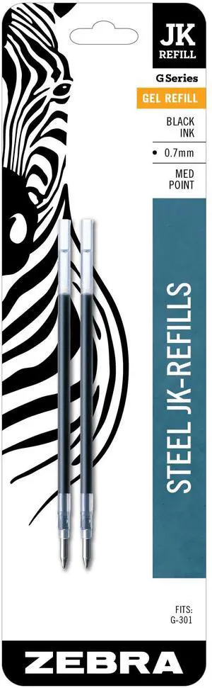 Steel Gel Refill, Fits G-301, G-450, G-750, Black, 0.7mm, 2-Pack Steel Gel Refill, Fits G-301, G-450, G-750, Black, 0.7mm, 2-Pack