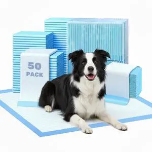 Super Absorbent Waterproof Dog and Puppy Pet Training Pad, Housebreaking Pet Pad,Blue (17.6"x23.6" (50PCS)) Super Absorbent Waterproof Dog and Puppy Pet Training Pad, Housebreaking Pet Pad,Blue (17.6"x23.6" (50PCS))