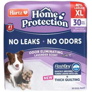Home Protection Super Absorbent Odor Eliminating Lavender Scented No Leak Dog Pads,XL 30 count Home Protection Super Absorbent Odor Eliminating Lavender Scented No Leak Dog Pads,XL 30 count