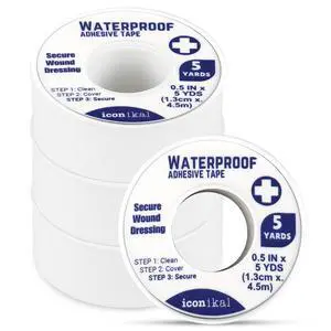 4-Pack First Aid Waterproof Adhesive Tape 0.5 x 180 ES White 4-Pack First Aid Waterproof Adhesive Tape 0.5 x 180 ES White