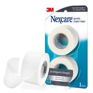 Gentle Paper Tape, Medical Paper Tape, Secures Dressings and Lifts Away Gently - 1 In x 10 Yds, 2 Rolls of Tape Gentle Paper Tape, Medical Paper Tape, Secures Dressings and Lifts Away Gently - 1 In x 10 Yds, 2 Rolls of Tape