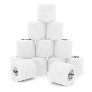 12 Rolls Self Adhesive Bandage Wrap, Cohesive Elastic Athletic Tape 12 Rolls Self Adhesive Bandage Wrap, Cohesive Elastic Athletic Tape
