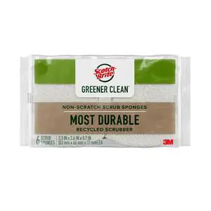 ® Greener Clean Non-Scratch Scrub Sponge, 6 Pack, 6 Units per Case ® Greener Clean Non-Scratch Scrub Sponge, 6 Pack, 6 Units per Case