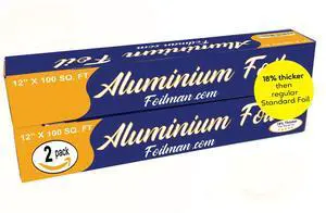 Household Aluminum Foil Roll (18% Thicker Than Standard foil) - 2 Packs Household Aluminum Foil Roll (18% Thicker Than Standard foil) - 2 Packs