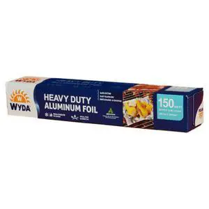 Heavy Duty Aluminum Foil 150 Sq Ft (50 Yd x 12 In) |Strong Food-Grade with Built-In Cutter for Baking, Grilling, Cooking & Food Storage | Oven & Freezer Safe, Recyclable Heavy Duty Aluminum Foil 150 Sq Ft (50 Yd x 12 In) |Strong Food-Grade with Built-In Cutter for Baking, Grilling, Cooking & Food Storage | Oven & Freezer Safe, Recyclable