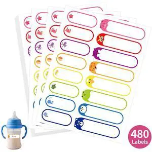 480 Pcs Waterproof Labels for Kids Stuff Daycare Name Bottle Essentials 480 Pcs Waterproof Labels for Kids Stuff Daycare Name Bottle Essentials