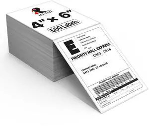 4x6 Thermal Labels, Perforated, 500/Stack, Commercial Grade 4x6 Thermal Labels, Perforated, 500/Stack, Commercial Grade