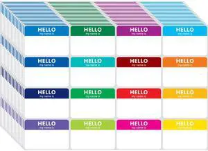 400 Pcs Name Tags Colorful Sticker-16 Colors (3"x2") Hello My Name is Peel & Stick Identification Badges for School, Office, Conferences & Family Parties. 400 Pcs Name Tags Colorful Sticker-16 Colors (3"x2") Hello My Name is Peel & Stick Identification Badges for School, Office, Conferences & Family Parties.
