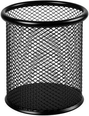 Black Pen Holder Cup for Desk Modern Wire Mesh Pencil Cup Holder, Durable Office Pen Organizer for Desk, Home & Office Black Pen Holder Cup for Desk Modern Wire Mesh Pencil Cup Holder, Durable Office Pen Organizer for Desk, Home & Office