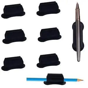 6 Pack Adhesive Pencil Holders for Desk, Silicone Pencil Holder for Classroom, Flexible Pen Holder for Clipboard Stylus Organizer Marker Holder for School Accessories, Teacher Office Supplies (Black) 6 Pack Adhesive Pencil Holders for Desk, Silicone Pencil Holder for Classroom, Flexible Pen Holder for Clipboard Stylus Organizer Marker Holder for School Accessories, Teacher Office Supplies (Black)