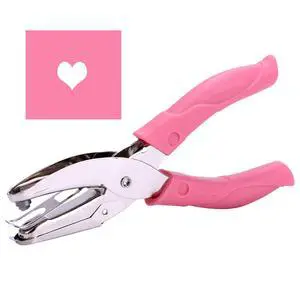 1 Pack 6.3 Inch Length 1/4 Inch Diameter of Heart Shape Hole Handheld Single Paper Hole Punch, Puncher with Pink Soft Thick Leather Cover(Heart 1/4 inch) 1 Pack 6.3 Inch Length 1/4 Inch Diameter of Heart Shape Hole Handheld Single Paper Hole Punch, Puncher with Pink Soft Thick Leather Cover(Heart 1/4 inch)