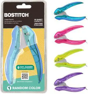 Bostitch Office inLIGHT Reduced Effort One-Hole Punch, One Unit per Package, Assorted Colors, No Color Choice (2401) Bostitch Office inLIGHT Reduced Effort One-Hole Punch, One Unit per Package, Assorted Colors, No Color Choice (2401)