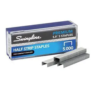 Staples, S.F. 3, Premium for Desktop Staplers, 1/4" Length, 105/Strip, 5000/Box, Jam Free, Half Strip (35440) Staples, S.F. 3, Premium for Desktop Staplers, 1/4" Length, 105/Strip, 5000/Box, Jam Free, Half Strip (35440)