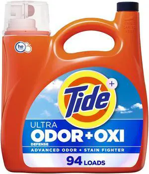 Ultra Odor Defense Plus Oxi Liquid Laundry Detergent, 132 fl oz, 94 Loads, Advanced Odor and Stain Fighting Laundry Detergent Liquid Ultra Odor Defense Plus Oxi Liquid Laundry Detergent, 132 fl oz, 94 Loads, Advanced Odor and Stain Fighting Laundry Detergent Liquid