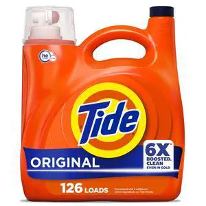 Liquid Laundry Detergent, Original Scent, 126 Loads, 158 fl oz, Boosted Clean even in cold water, laundry soap, concentrated liquid detergent Liquid Laundry Detergent, Original Scent, 126 Loads, 158 fl oz, Boosted Clean even in cold water, laundry soap, concentrated liquid detergent
