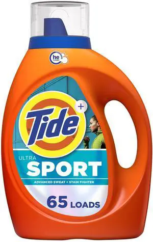 Ultra Sport Liquid Laundry Detergent, 92 fl oz, 65 Loads, Laundry Detergent Liquid with Advanced Sweat plus Stain Fighters Ultra Sport Liquid Laundry Detergent, 92 fl oz, 65 Loads, Laundry Detergent Liquid with Advanced Sweat plus Stain Fighters