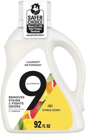 Liquid Laundry Detergent, Citrus Scent, Vinegar Powered, 92 fl oz, 1 count Liquid Laundry Detergent, Citrus Scent, Vinegar Powered, 92 fl oz, 1 count