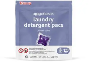 Laundry Detergent Pacs, Lavender Scent, HE Compatible, 120 Count Laundry Detergent Pacs, Lavender Scent, HE Compatible, 120 Count