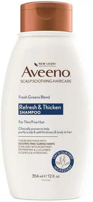 Fresh Greens Blend Natural Volumizing Shampoo, Cucumber, Rosemary, for Fine Hair, 12 fl oz Fresh Greens Blend Natural Volumizing Shampoo, Cucumber, Rosemary, for Fine Hair, 12 fl oz