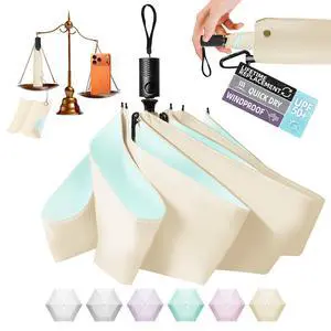 Compact Travel Umbrella, Safe Folding Auto Open/Close Umbrellas for Rain & Sun, Lightweight Portable Small for Backpack Car, less force to close for Women Men Kids, TSA Approved Compact Travel Umbrella, Safe Folding Auto Open/Close Umbrellas for Rain & Sun, Lightweight Portable Small for Backpack Car, less force to close for Women Men Kids, TSA Approved
