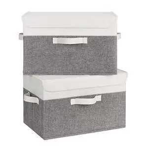 Memory Keepsake Storage Box, Fabric Storage Bins with Lids Memory Keepsake Storage Box, Fabric Storage Bins with Lids
