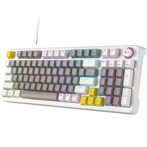 AK96 Mechanical Keyboard Smart Display & Knob, Top Mount 96% Wired Mechanical Keyboard USB-C, Hot Swappable, Software Support, Creamy Sounding, 96 Keys(Grey) AK96 Mechanical Keyboard Smart Display & Knob, Top Mount 96% Wired Mechanical Keyboard USB-C, Hot Swappable, Software Support, Creamy Sounding, 96 Keys(Grey)