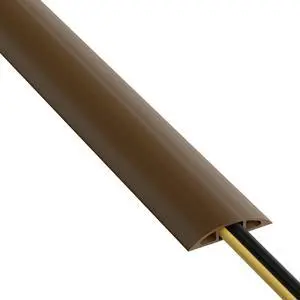 6ft Floor Cord Cover, Cable Protector, Hide Extension Cords, Protect Cords, Prevent Cable Trips, Heavy Duty Cord Hider - Cable Cavity = 0.63" (W) x 0.31" (H) - Brown 6ft Floor Cord Cover, Cable Protector, Hide Extension Cords, Protect Cords, Prevent Cable Trips, Heavy Duty Cord Hider - Cable Cavity = 0.63" (W) x 0.31" (H) - Brown